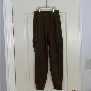 garage army green cargo joggers
